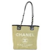 Chanel Vintage Pre-owned Canvas totevskor Beige, Dam