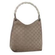 Gucci Vintage Pre-owned Canvas axelremsvskor Gray, Dam