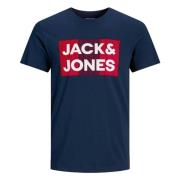 Jack & Jones Plus Size Logo T-shirt Blue, Herr