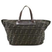 Fendi Vintage Pre-owned Nylon fendi-vskor Brown, Dam