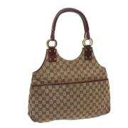 Gucci Vintage Pre-owned Canvas gucci-vskor Beige, Dam