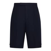 Thom Browne Marinblå Skräddade Ullshorts Blue, Herr