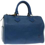 Louis Vuitton Vintage Pre-owned Laeder handvskor Blue, Dam