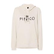 Pinko Beige Huva Tröja Beige, Dam