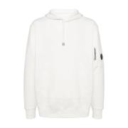 C.p. Company Vit Bomullsweater med Linsdetalj White, Herr