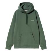 Carhartt Wip Script Broderi Hoodie Green, Herr