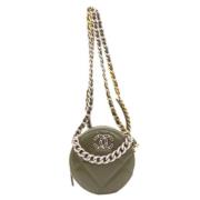 Chanel Vintage Pre-owned Laeder axelremsvskor Beige, Dam