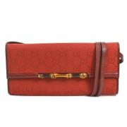 Gucci Vintage Pre-owned Tyg gucci-vskor Red, Dam