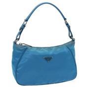 Prada Vintage Pre-owned Nylon necessrer Blue, Dam