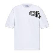 Off White Oversize T-shirt White, Herr