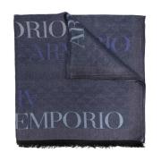 Emporio Armani Halsduk med logo Blue, Dam