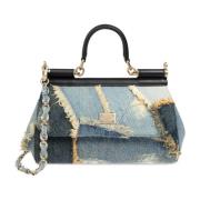 Dolce & Gabbana Axelväska Sicily Medium Blue, Dam