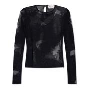 Alexander McQueen Långärmad topp Black, Dam