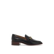 Tod's Loafers i borstat läder med guldtonad metalldekoration Black, Da...