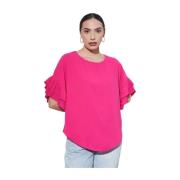 Kaos Dam 3/4 Ärm Blus Pink, Dam