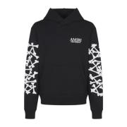 Amiri Svart Staplad Hoodie Tröja Black, Herr