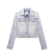 Courrèges Denim Trucker Jacket Blue, Dam