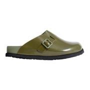 Birkenstock Blankt Läder Sandal Green, Herr