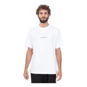 Calvin Klein Jeans Vit T-shirt med Baktryck White, Herr