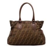 Fendi Vintage Pre-owned Canvas totevskor Brown, Dam