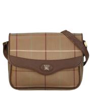 Burberry Vintage Pre-owned Canvas axelremsvskor Brown, Dam