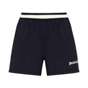 Palm Angels Shorts med logotyp Black, Dam