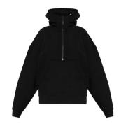 Saint Laurent Half-Zip Hoodie Black, Dam