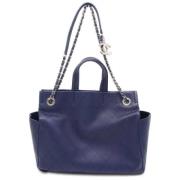 Chanel Vintage Pre-owned Laeder chanel-vskor Blue, Dam