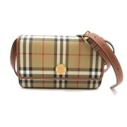 Burberry Vintage Pre-owned Canvas axelremsvskor Brown, Dam