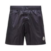 Moncler Navy Badshorts Tricolour Accents Blue, Herr