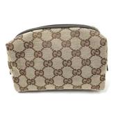 Gucci Vintage Pre-owned Canvas gucci-vskor Beige, Dam