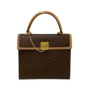 Celine Vintage Pre-owned Canvas handvskor Brown, Dam