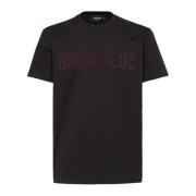 Dsquared2 Kristall Logo T-shirts och Polos Svart Black, Herr