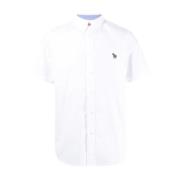 Paul Smith Broderad Logga Bomullsskjorta White, Herr