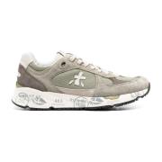 Premiata Mocka Sneakers Kontrastdetalj Beige, Herr