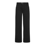 MOS Mosh Deluxe Svarta Jeans med Avslappnad Passform Black, Dam