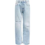 MM6 Maison Margiela Ljusa blå slitna jeans Blue, Dam