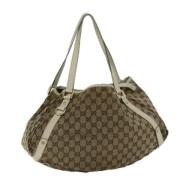 Gucci Vintage Pre-owned Canvas totevskor Beige, Dam