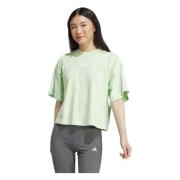 Adidas Framtida Ikon 3 Ränder T-shirt Green, Dam