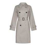 Max Mara Ecru Dubbelknäppt Trenchcoat Beige, Dam