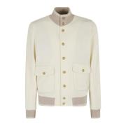 L.b.m. 1911 Ull Jersey med Kontrastkanter Beige, Herr