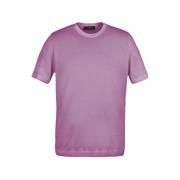 Moorer Bomullsblandning Crew Neck Tröja Purple, Herr