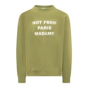 Drole de Monsieur Slogan Sweatshirt Green, Herr