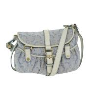 Celine Vintage Pre-owned Canvas axelremsvskor Blue, Dam