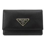 Prada Vintage Pre-owned Laeder nyckelhllare Black, Dam