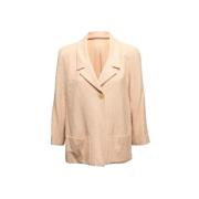 Chanel Vintage Pre-owned Tyg ytterklder Beige, Dam