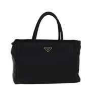 Prada Vintage Pre-owned Nylon handvskor Black, Dam