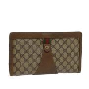 Gucci Vintage Pre-owned Laeder kuvertvskor Beige, Dam