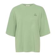 Lounge Nine Boxy Tee med Cool Print Green, Dam