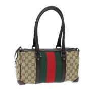 Gucci Vintage Pre-owned Canvas handvskor Beige, Dam